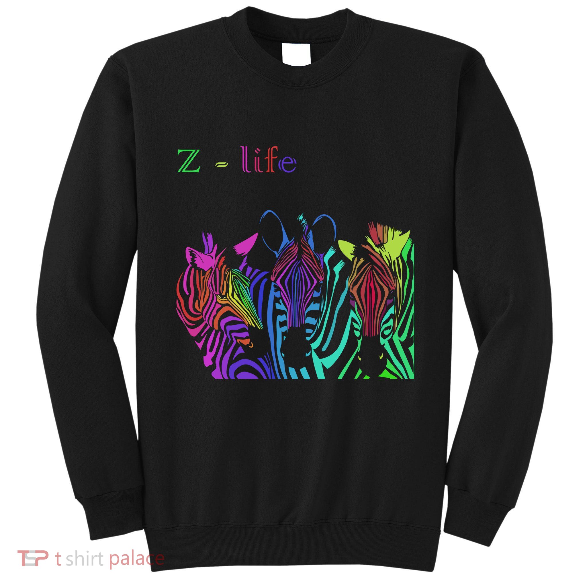 Zebra Life Z Three Zebras Tall Sweatshirt