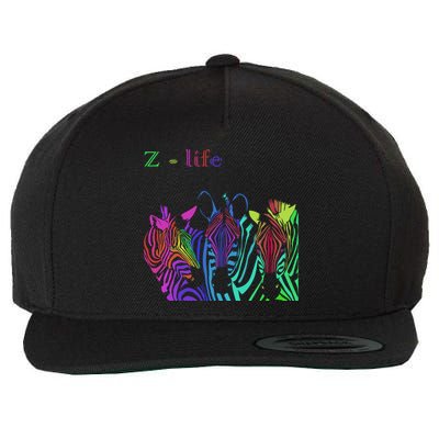 Zebra Life Z Three Zebras Wool Snapback Cap