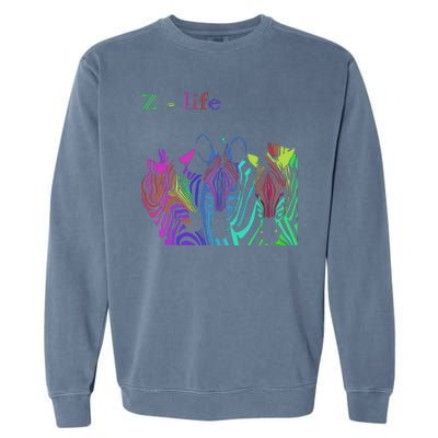 Zebra Life Z Three Zebras Garment-Dyed Sweatshirt