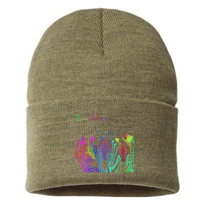 Zebra Life Z Three Zebras Sustainable Knit Beanie