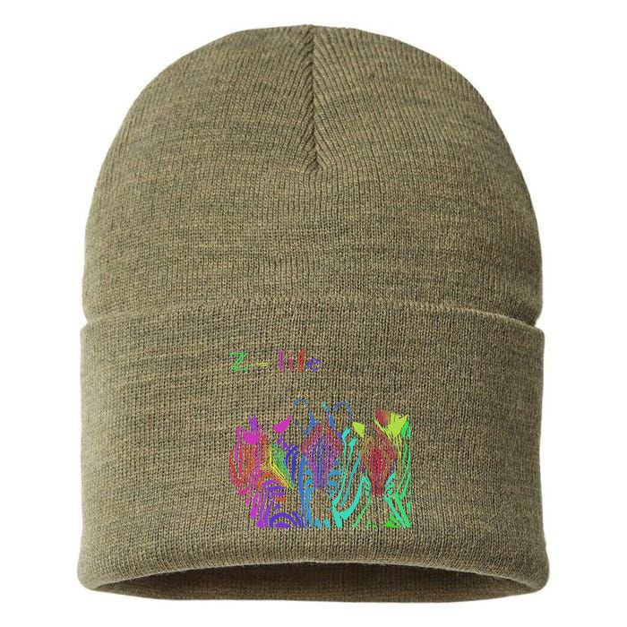 Zebra Life Z Three Zebras Sustainable Knit Beanie