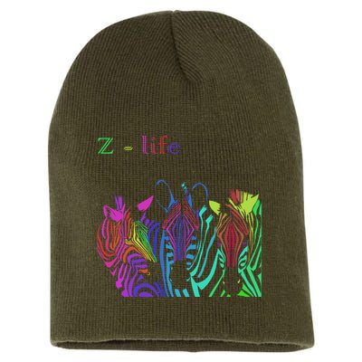 Zebra Life Z Three Zebras Short Acrylic Beanie