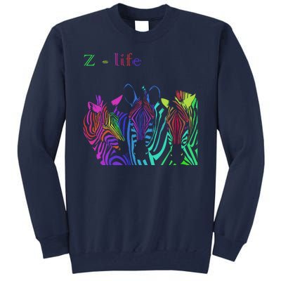 Zebra Life Z Three Zebras Tall Sweatshirt