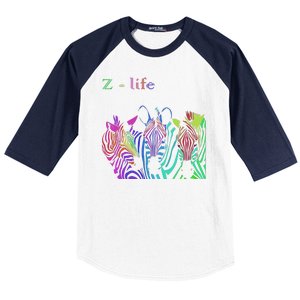 Zebra Life Z Three Zebras Baseball Sleeve Shirt