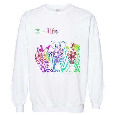 Zebra Life Z Three Zebras Garment-Dyed Sweatshirt