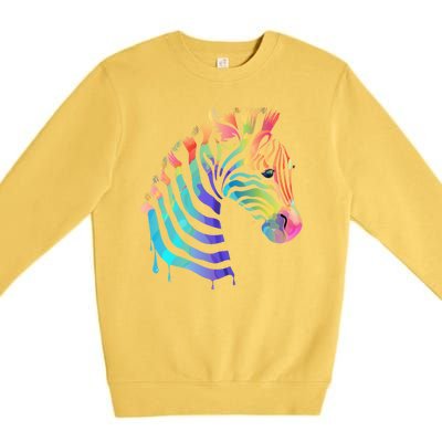 Zebra Neon Premium Crewneck Sweatshirt