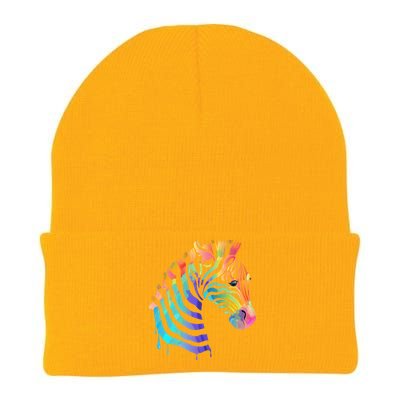 Zebra Neon Knit Cap Winter Beanie