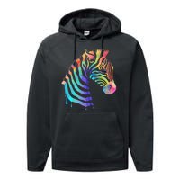 Zebra Neon Performance Fleece Hoodie