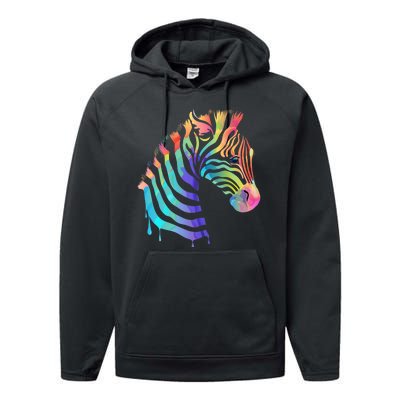 Zebra Neon Performance Fleece Hoodie