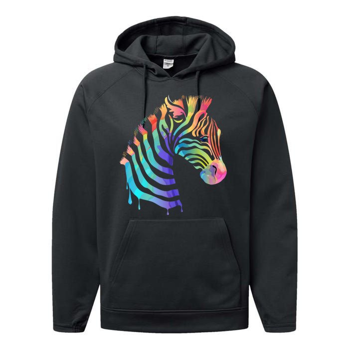 Zebra Neon Performance Fleece Hoodie