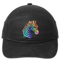 Zebra Neon 7-Panel Snapback Hat