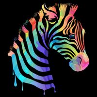 Zebra Neon 7-Panel Snapback Hat