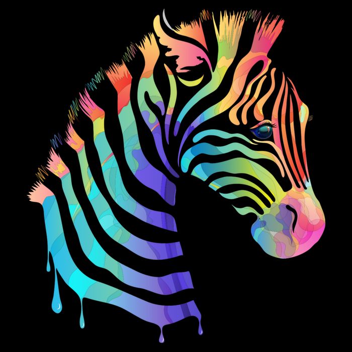 Zebra Neon 7-Panel Snapback Hat