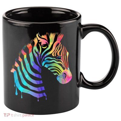 Zebra Neon 11oz C Handle Ceramic Mug