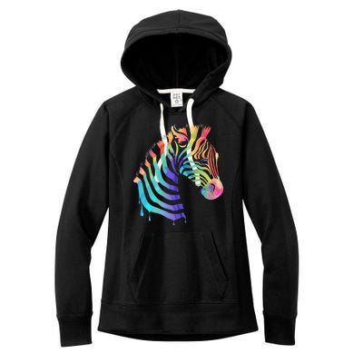 Zebra Neon Women's Fleece Hoodie