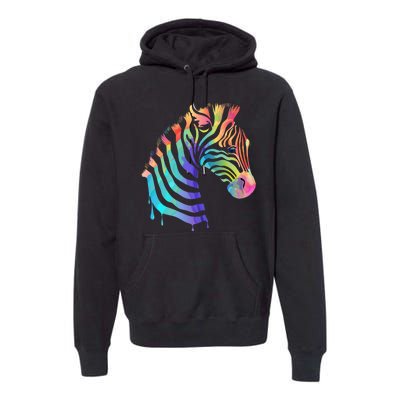 Zebra Neon Premium Hoodie