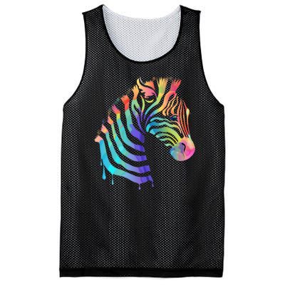 Zebra Neon Mesh Reversible Basketball Jersey Tank