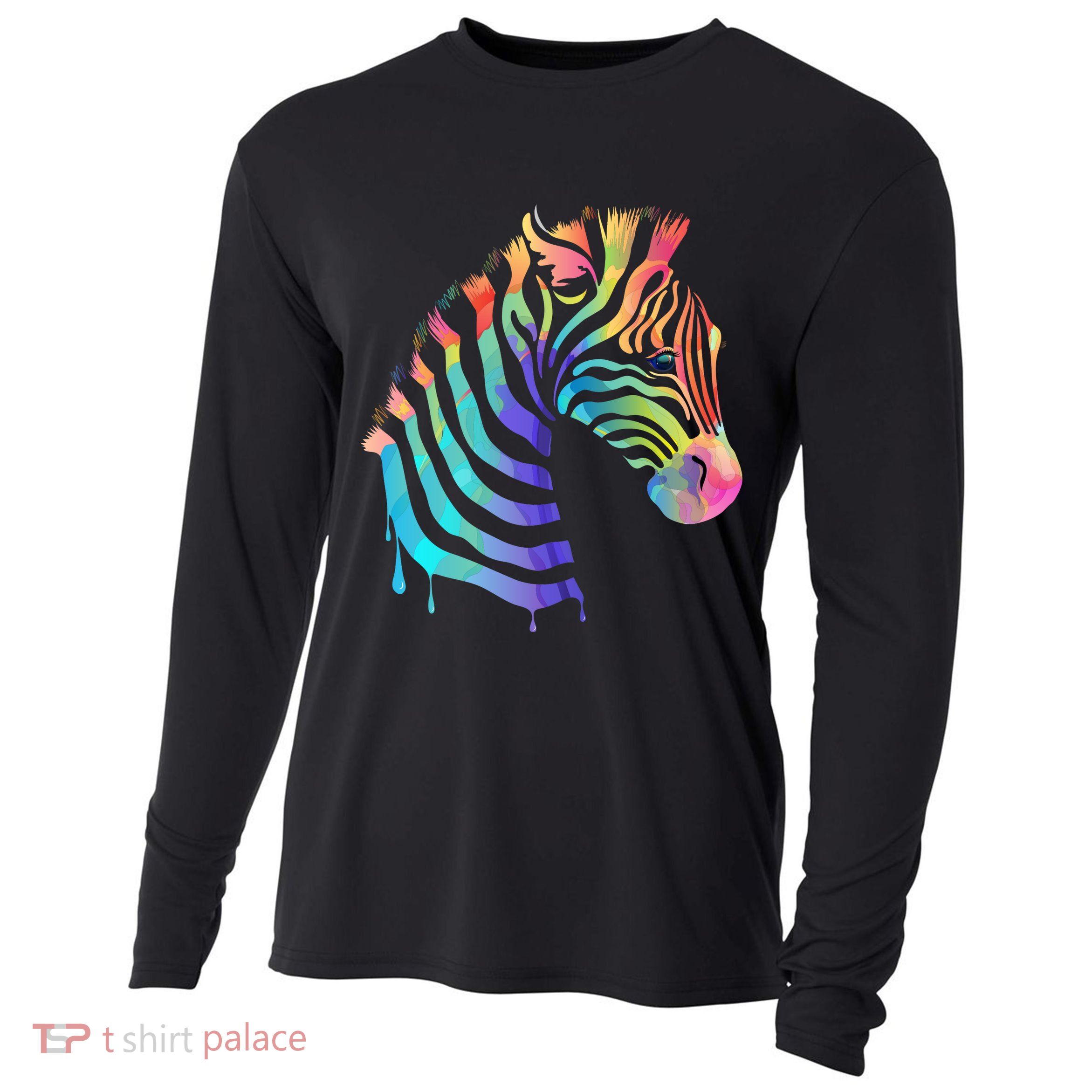 Zebra Neon Cooling Performance Long Sleeve Crew