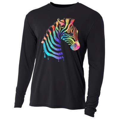 Zebra Neon Cooling Performance Long Sleeve Crew