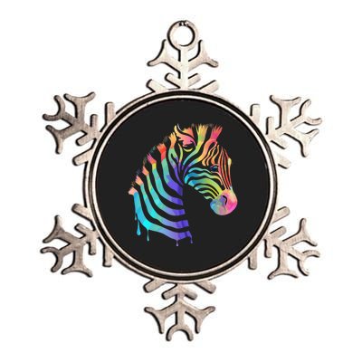 Zebra Neon Metallic Star Ornament