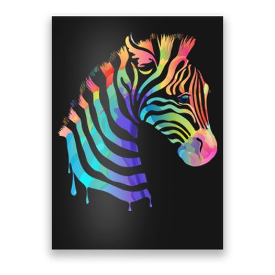 Zebra Neon Poster