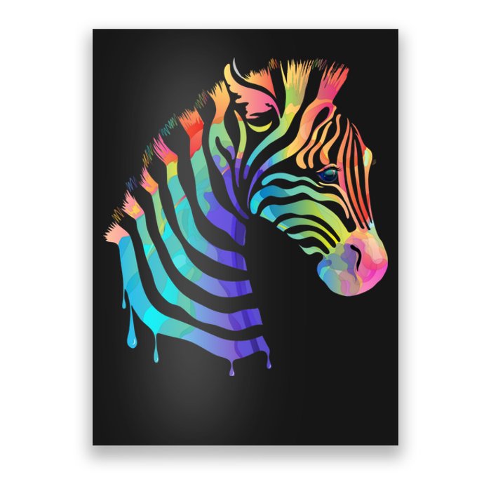 Zebra Neon Poster