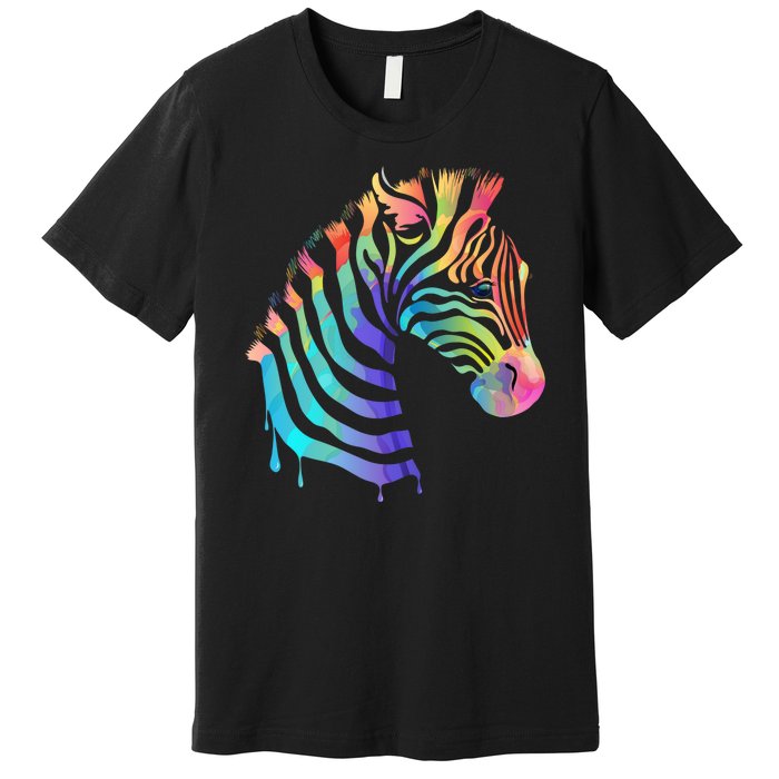 Zebra Neon Premium T-Shirt