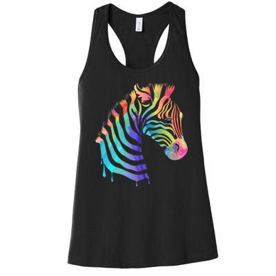 Zebra Neon Women's Racerback Tank