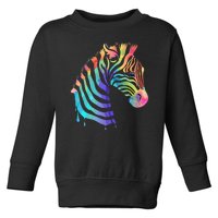 Zebra Neon Toddler Sweatshirt