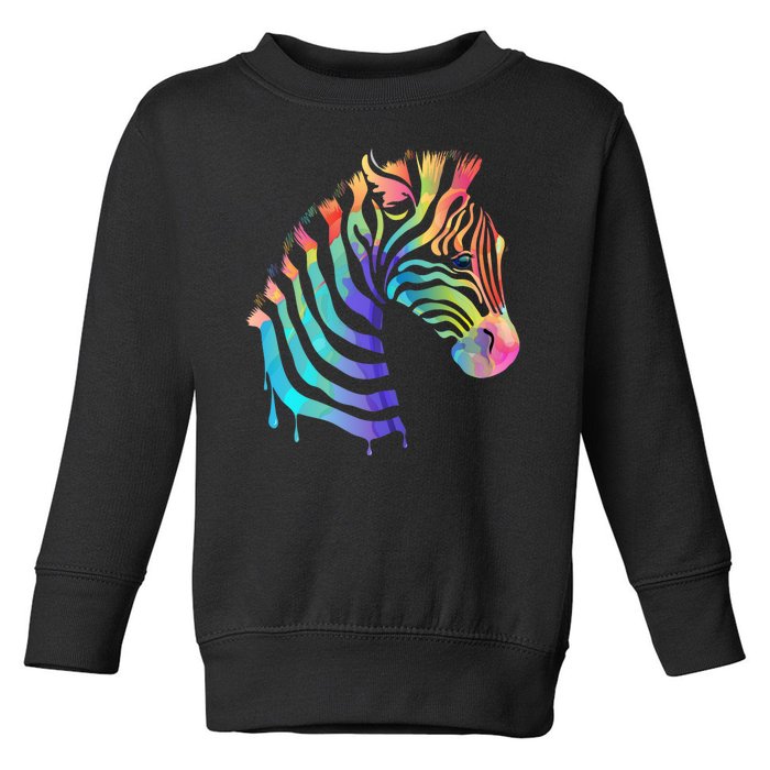 Zebra Neon Toddler Sweatshirt