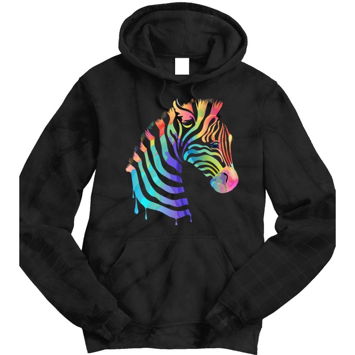 Zebra Neon Tie Dye Hoodie