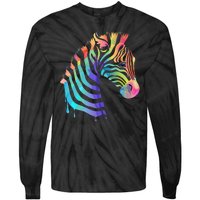 Zebra Neon Tie-Dye Long Sleeve Shirt