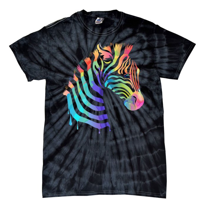 Zebra Neon Tie-Dye T-Shirt