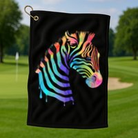 Zebra Neon Golf Towel
