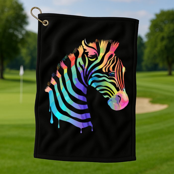 Zebra Neon Golf Towel