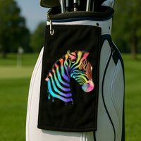 Zebra Neon Golf Towel