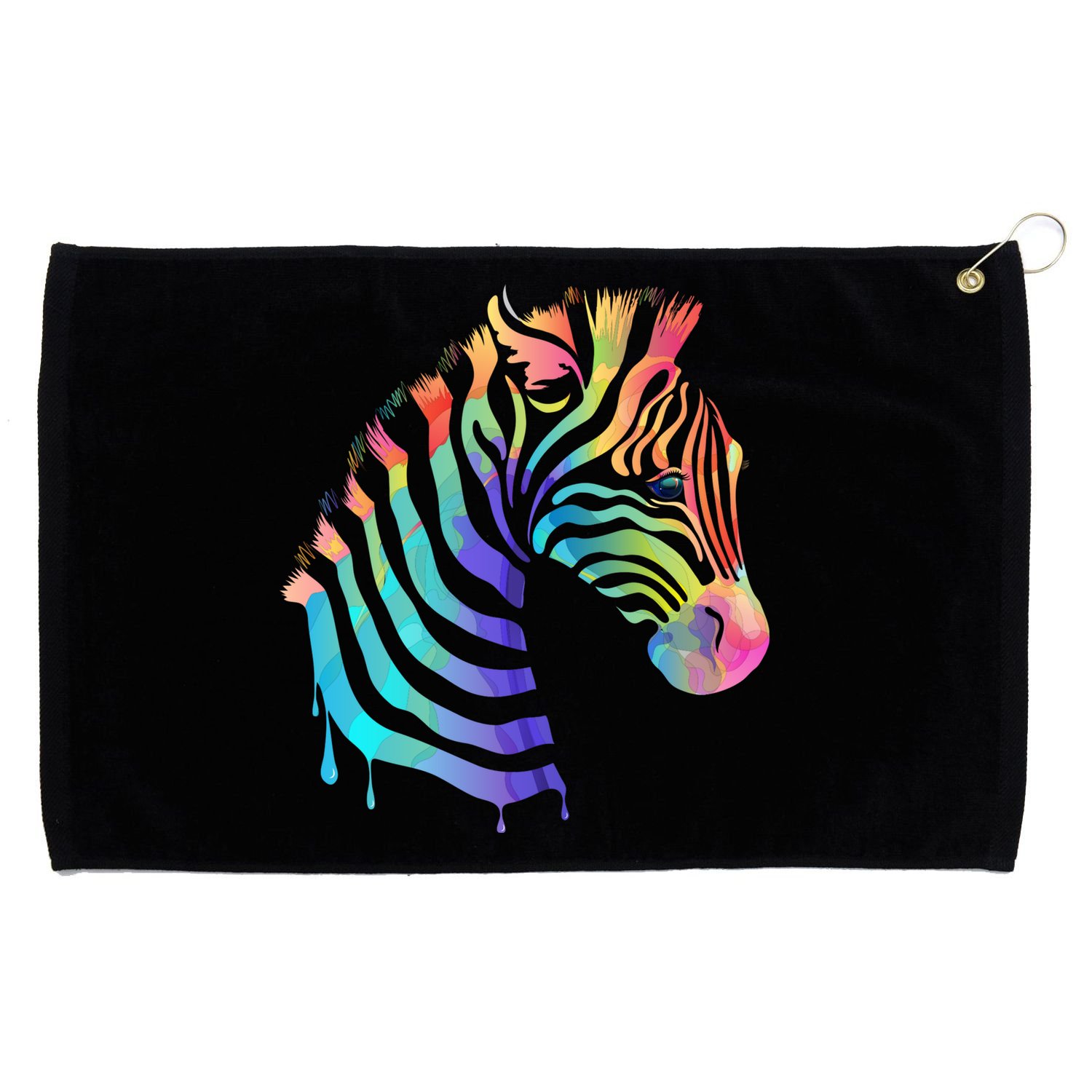 Zebra Neon Grommeted Golf Towel