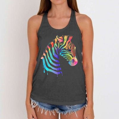 Zebra Neon Women's Knotted Racerback Tank