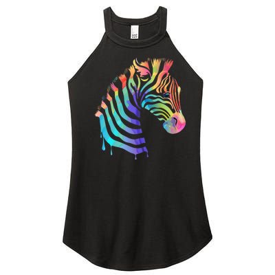 Zebra Neon Women’s Perfect Tri Rocker Tank