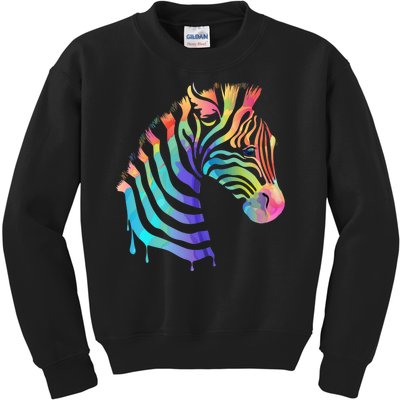 Zebra Neon Kids Sweatshirt