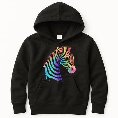 Zebra Neon Kids Hoodie