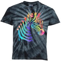 Zebra Neon Kids Tie-Dye T-Shirt