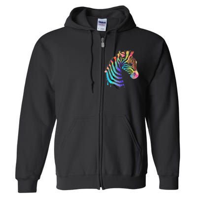 Zebra Neon Full Zip Hoodie