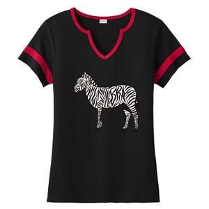 Zebra Stripes Animal Ladies Halftime Notch Neck Tee