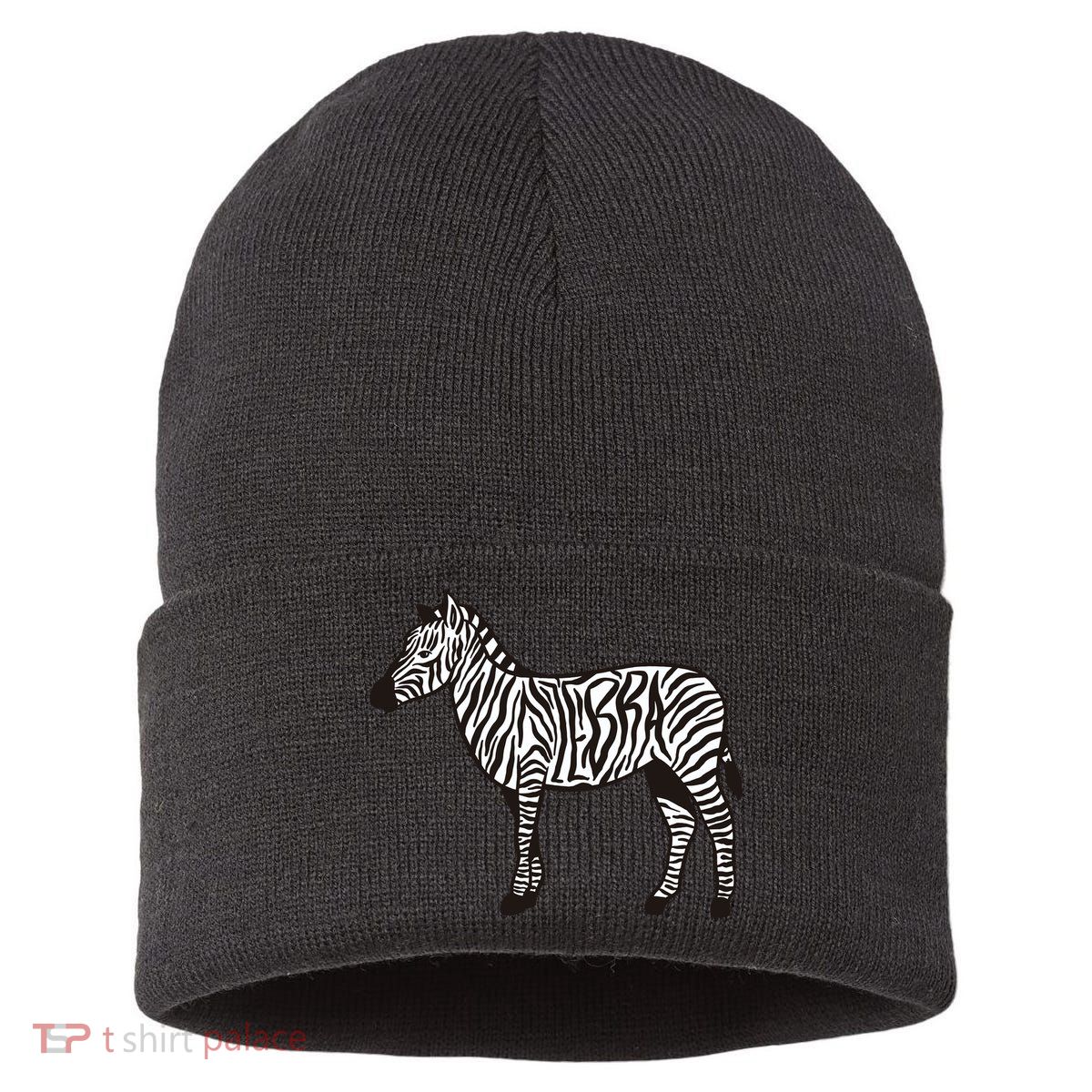 Zebra Stripes Animal Sustainable Knit Beanie