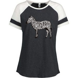 Zebra Stripes Animal Enza Ladies Jersey Colorblock Tee