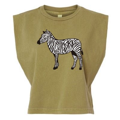 Zebra Stripes Animal Garment-Dyed Women's Muscle Tee