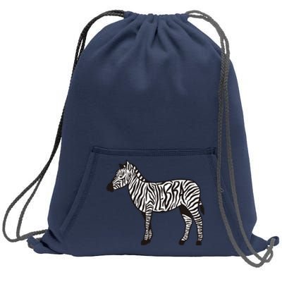 Zebra Stripes Animal Sweatshirt Cinch Pack Bag