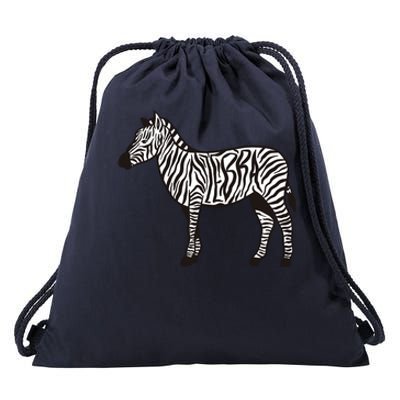 Zebra Stripes Animal Drawstring Bag