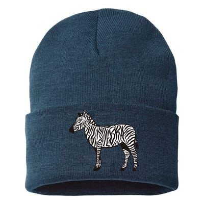 Zebra Stripes Animal Sustainable Knit Beanie